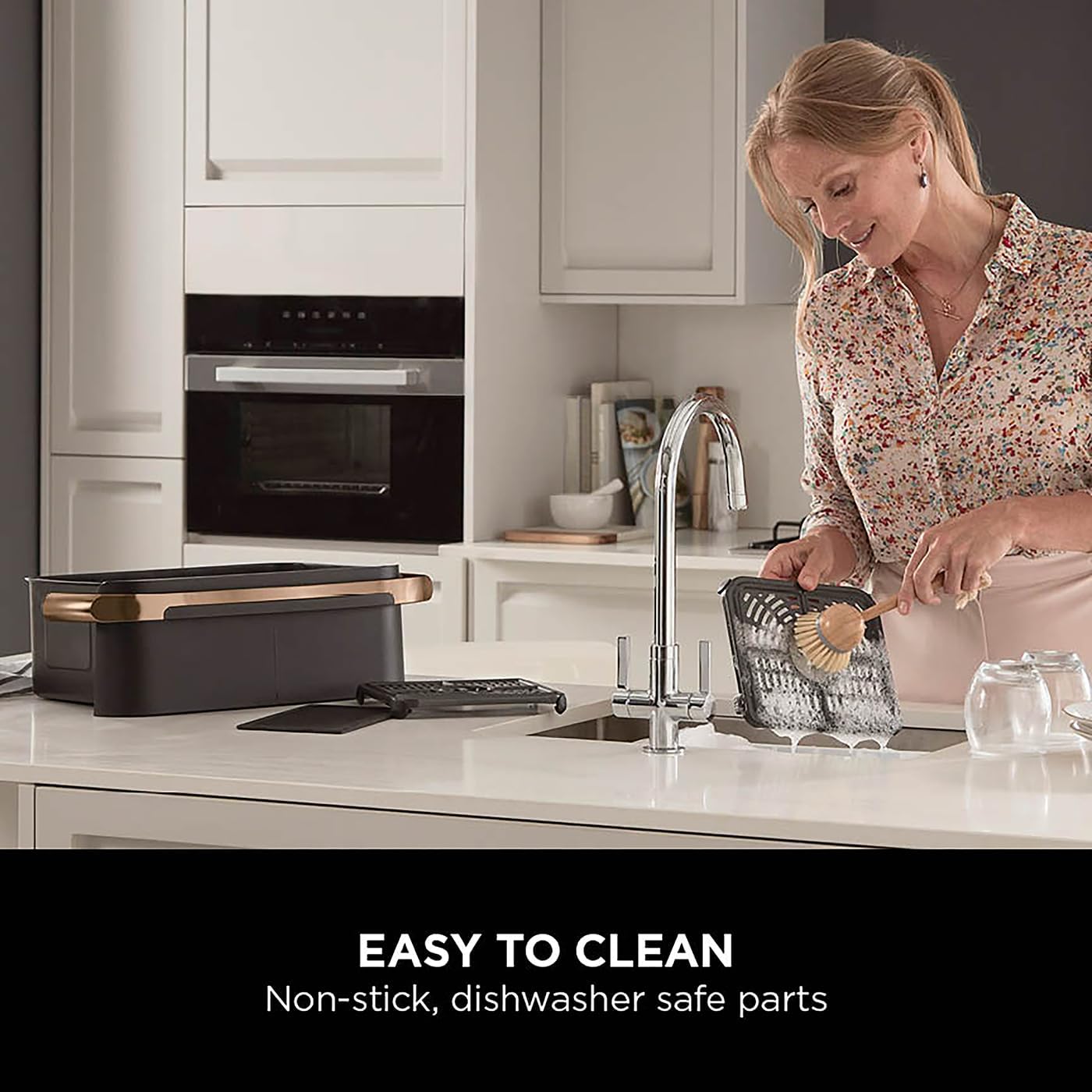 Ninja FlexDrawer Air Fryer Black and Copper, AF500UKCP
