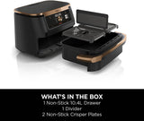 Ninja FlexDrawer Air Fryer Black and Copper, AF500UKCP