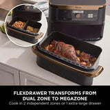 Ninja FlexDrawer Air Fryer Black and Copper, AF500UKCP