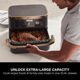 Ninja FlexDrawer Air Fryer Black and Copper, AF500UKCP